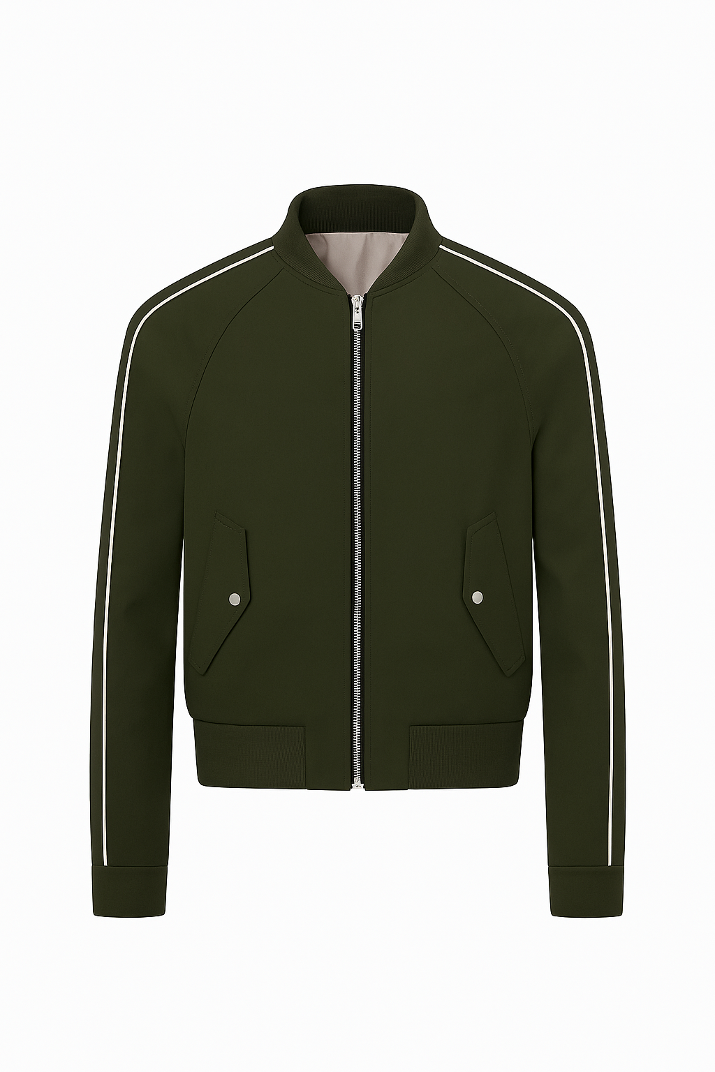 Smart Bomber in Wool Crepe