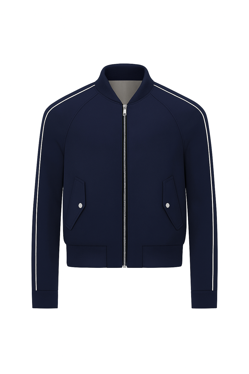 Smart Bomber in Wool Crepe