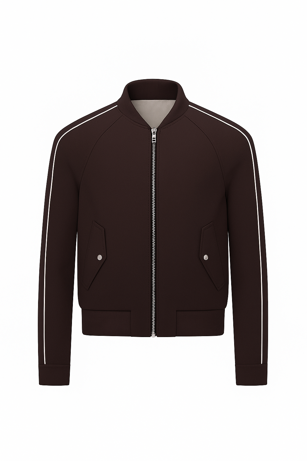 Smart Bomber in Wool Crepe