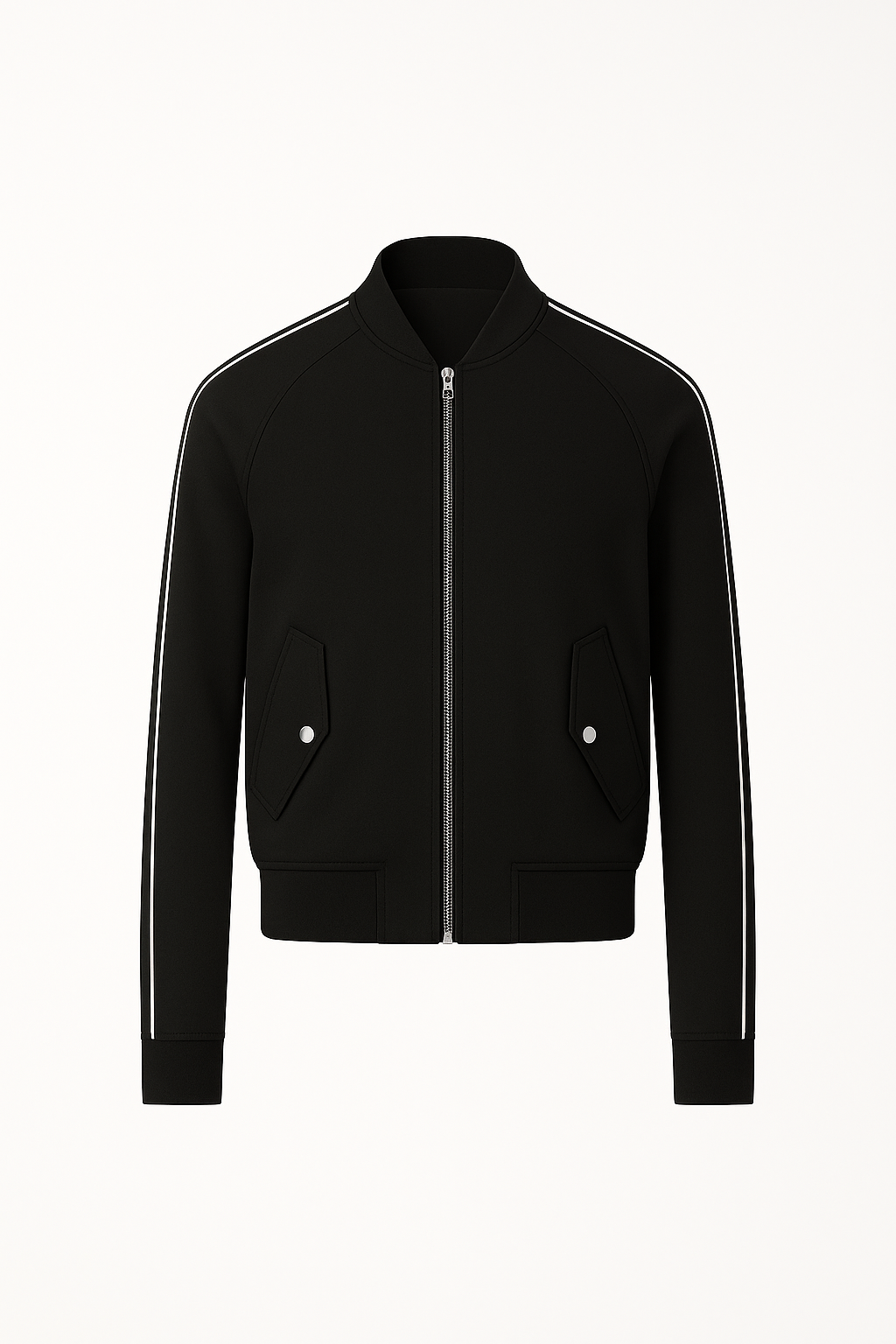 Smart Bomber in Wool Crepe