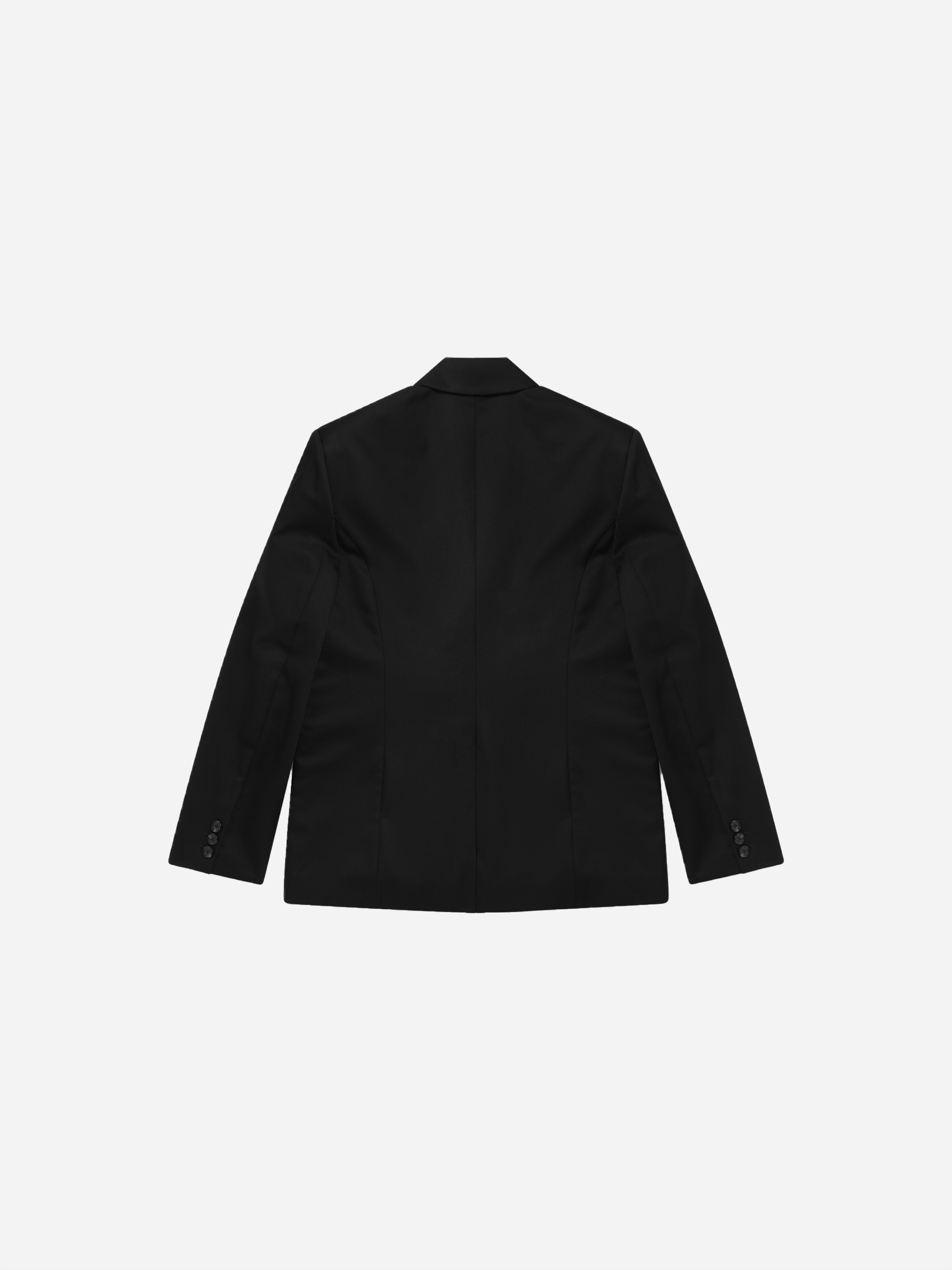 Wool Blazer With Vegan Leather Panel - MerCri